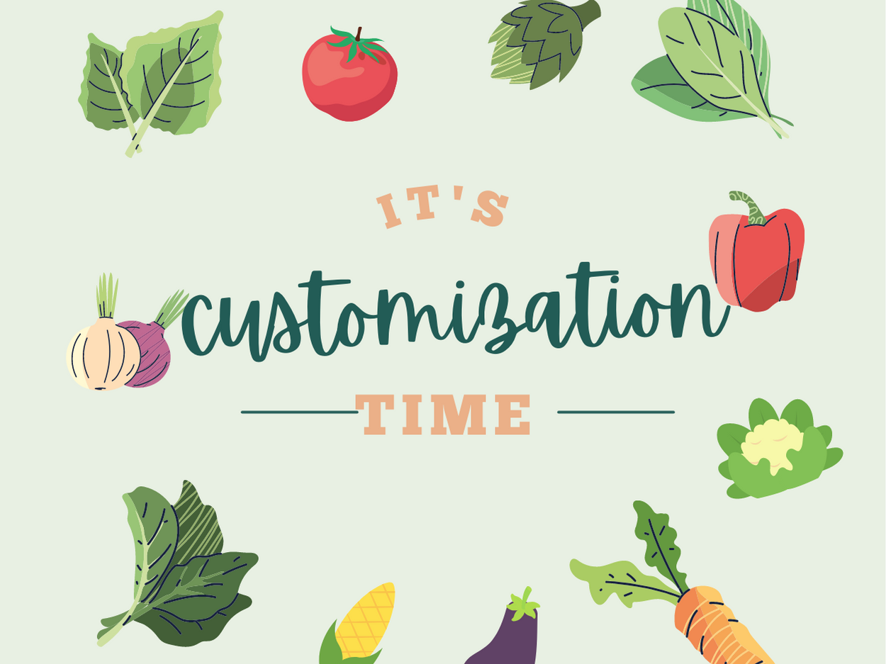 It's Customization Time graphic